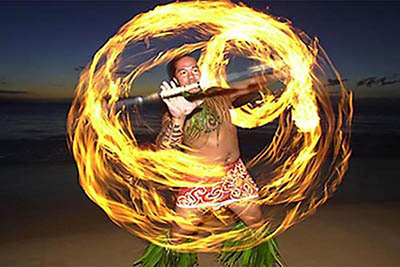 Kaanapali Luau Fire Knife Dancer